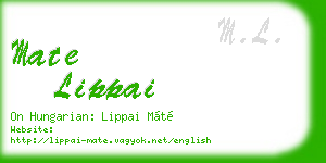 mate lippai business card